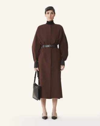 Vestido camisero de popelín de algodón
