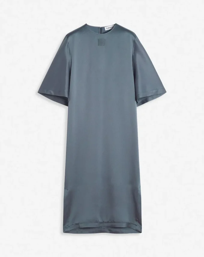 Vestido camiseta de satén