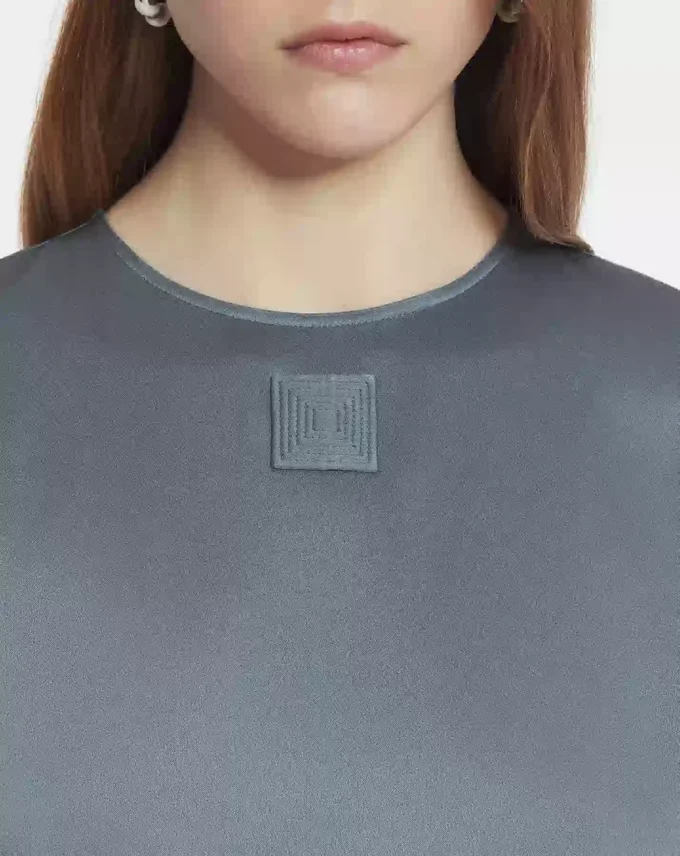 Vestido camiseta de satén