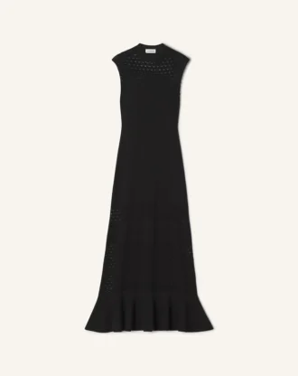 Vestido con detalles de encaje en viscosa