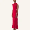 Vestido con detalles de encaje en viscosa