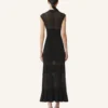 Vestido con detalles de encaje en viscosa