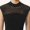 Vestido con detalles de encaje en viscosa