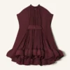 Vestido corto de charmeuse Vestido corto de charmeuse