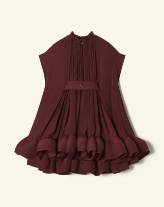 Vestido corto de charmeuse