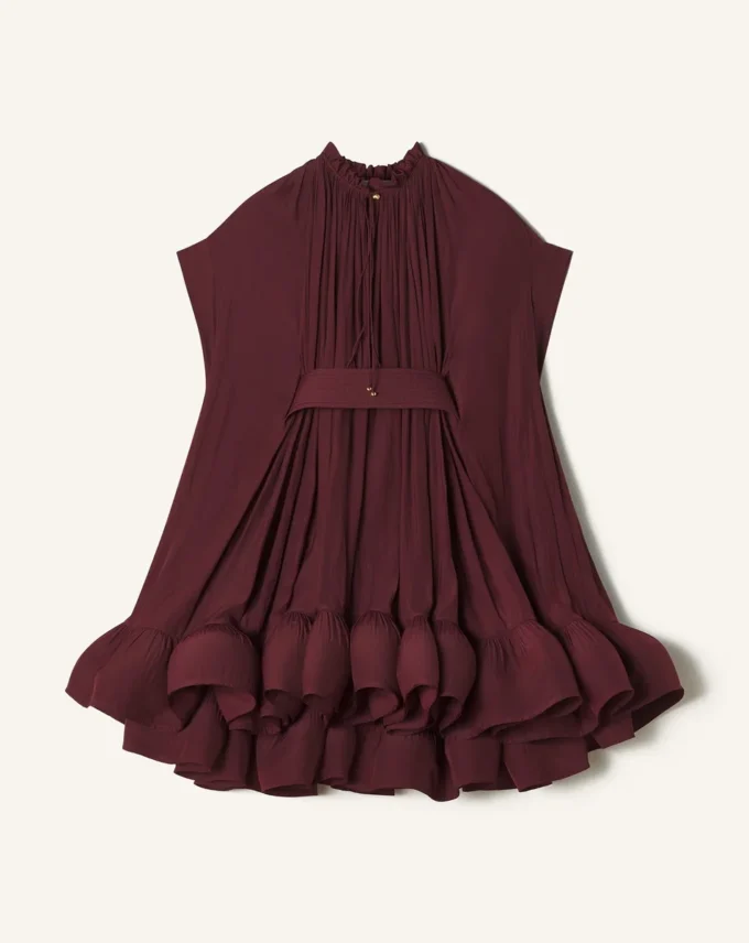Vestido corto de charmeuse Vestido corto de charmeuse