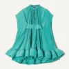 Vestido corto de charmeuse Vestido corto de charmeuse