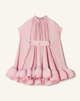 Vestido corto de charmeuse