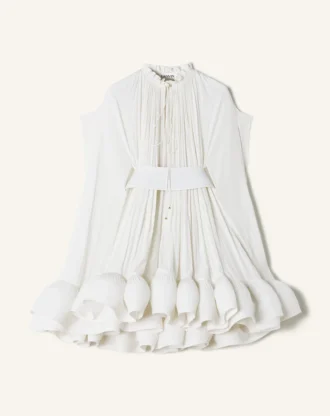 Vestido corto de charmeuse