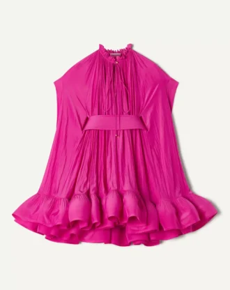 Vestido corto de charmeuse
