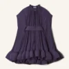 Vestido corto de charmeuse Vestido corto de charmeuse