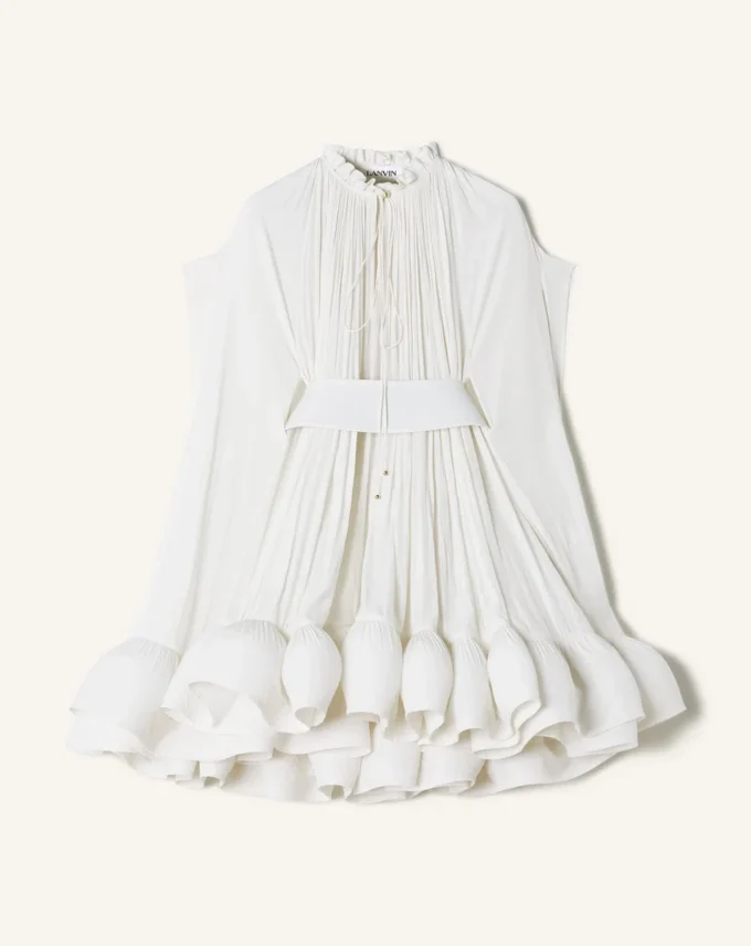 Vestido corto de charmeuse Vestido corto de charmeuse