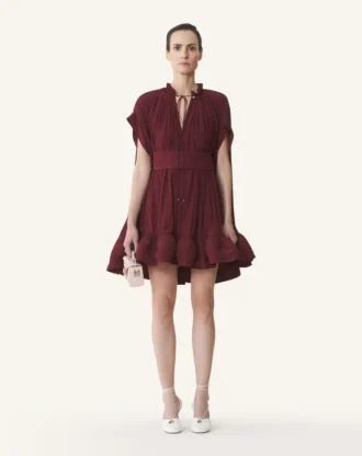 Vestido corto de charmeuse