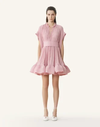 Vestido corto de charmeuse
