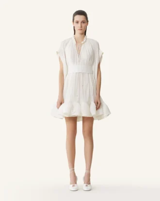 Vestido corto de charmeuse