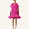 Vestido corto de charmeuse Vestido corto de charmeuse