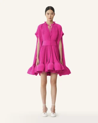 Vestido corto de charmeuse