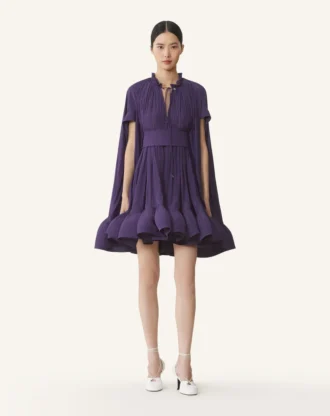 Vestido corto de charmeuse