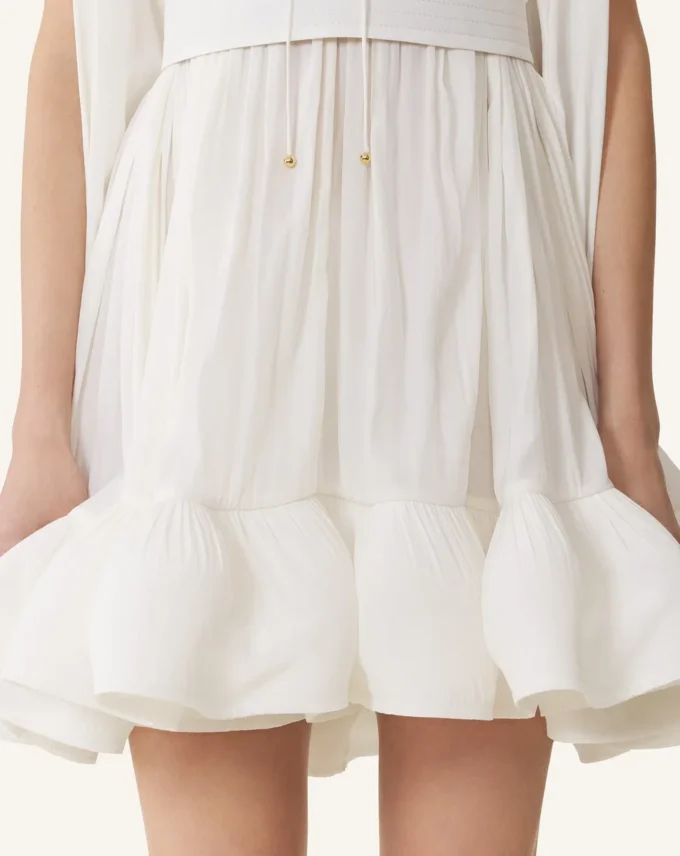 Vestido corto de charmeuse Vestido corto de charmeuse