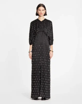 Vestido largo bordado