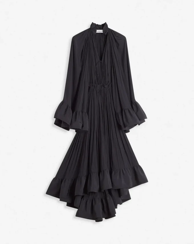 Vestido midi de charmeuse Vestido midi de charmeuse