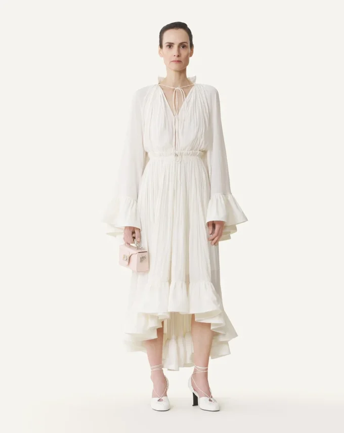 Vestido midi de charmeuse Vestido midi de charmeuse