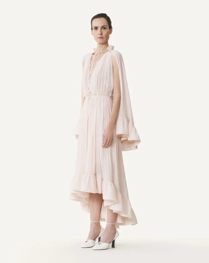 Vestido midi de charmeuse Vestido midi de charmeuse