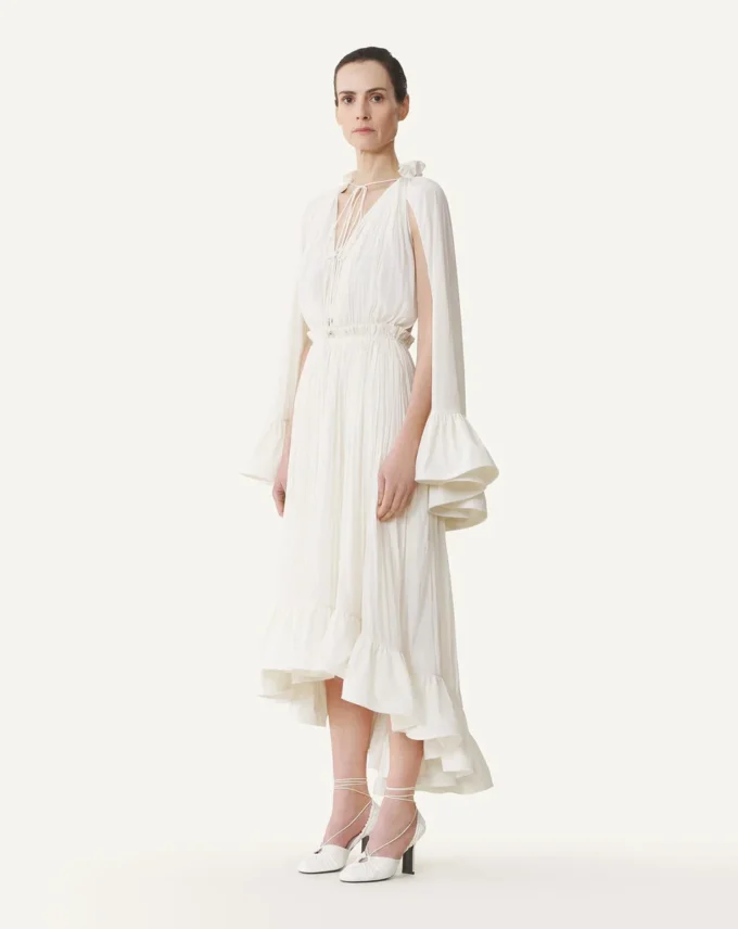 Vestido midi de charmeuse Vestido midi de charmeuse