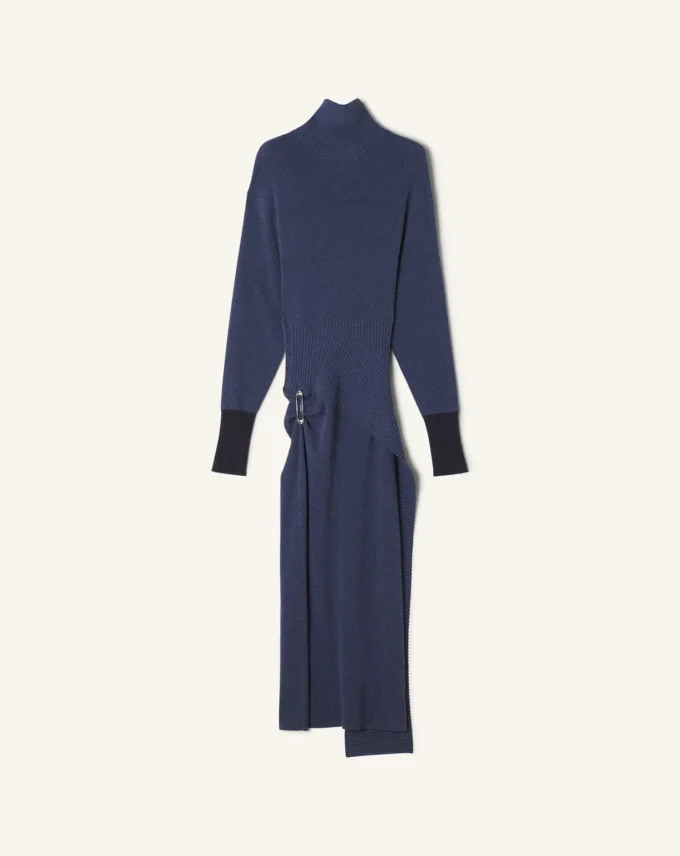 Vestido midi de lana y cachemira