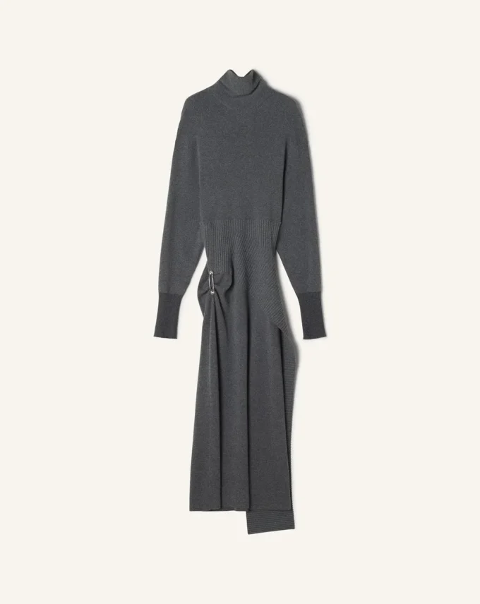 Vestido midi de lana y cachemira