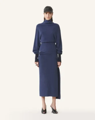 Vestido midi de lana y cachemira