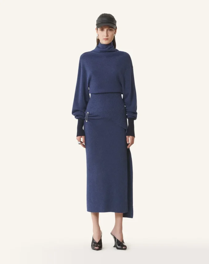 Vestido midi de lana y cachemira