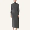 Vestido midi de lana y cachemira