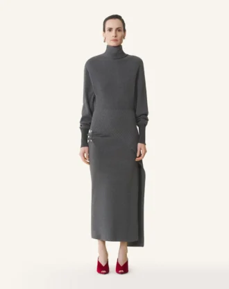 Vestido midi de lana y cachemira