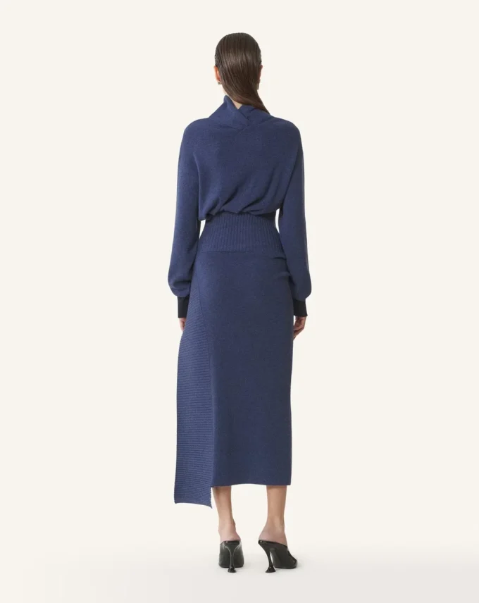 Vestido midi de lana y cachemira