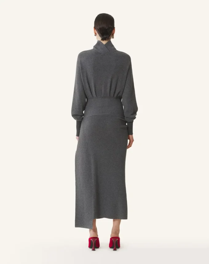 Vestido midi de lana y cachemira