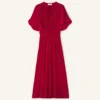 Vestido midi en charmeuse Vestido midi en charmeuse
