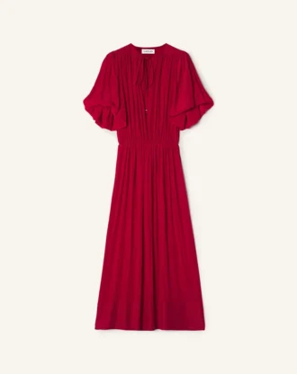 Vestido midi en charmeuse
