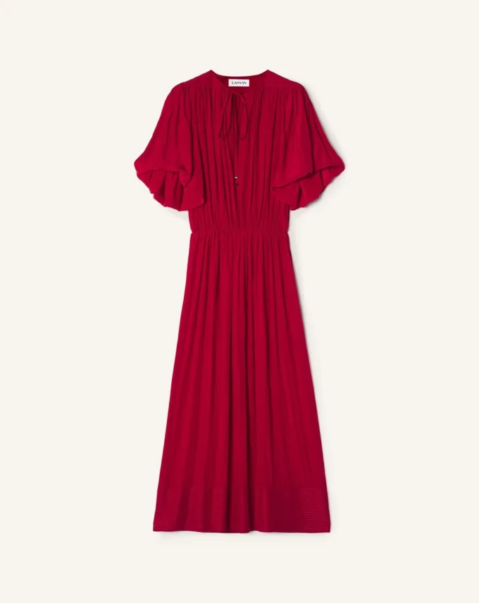 Vestido midi en charmeuse Vestido midi en charmeuse
