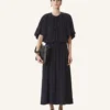 Vestido midi en charmeuse Vestido midi en charmeuse