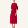 Vestido midi en charmeuse Vestido midi en charmeuse