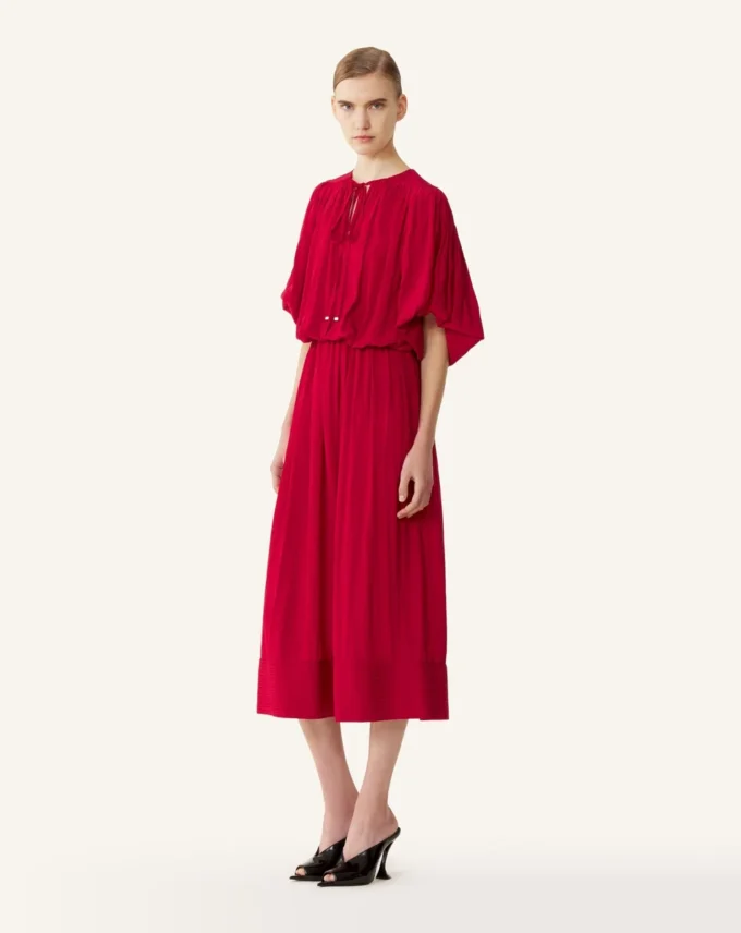 Vestido midi en charmeuse Vestido midi en charmeuse