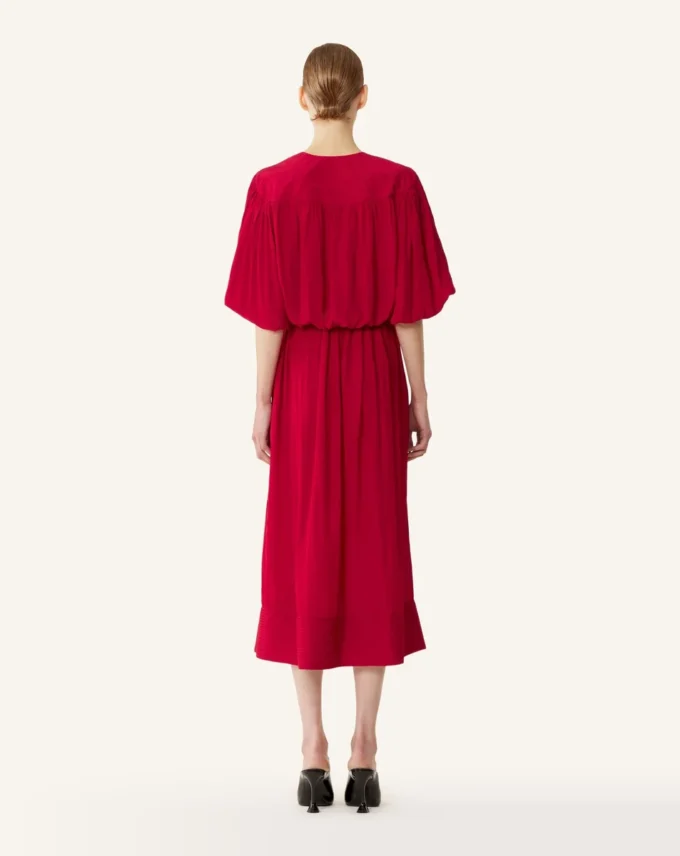 Vestido midi en charmeuse Vestido midi en charmeuse