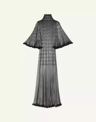 Vestido midi en viscosa metalizada