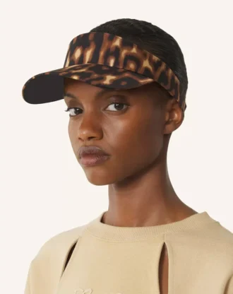 Visera con estampado de leopardo Lanvin