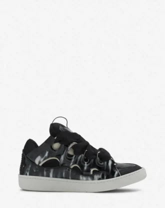 Zapatillas Curb de cuero con purpurina