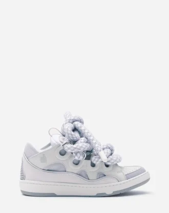 Zapatillas Curb de piel con cordones de serpiente Zapatillas Curb de piel con cordones de serpiente