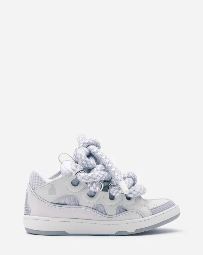 Zapatillas Curb de piel con cordones de serpiente Zapatillas Curb de piel con cordones de serpiente