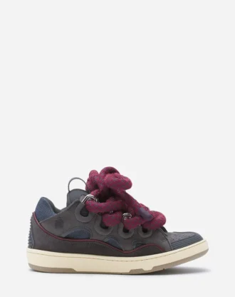 Zapatillas Curb de piel con cordones de serpiente