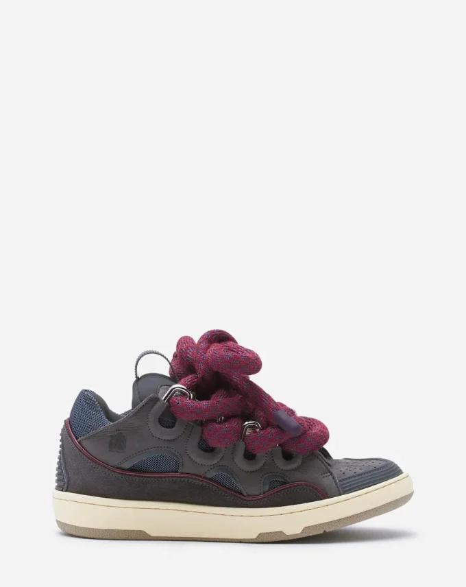 Zapatillas Curb de piel con cordones de serpiente Zapatillas Curb de piel con cordones de serpiente